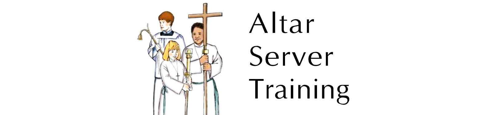 Altar Server Training showing 3 Altar Servers