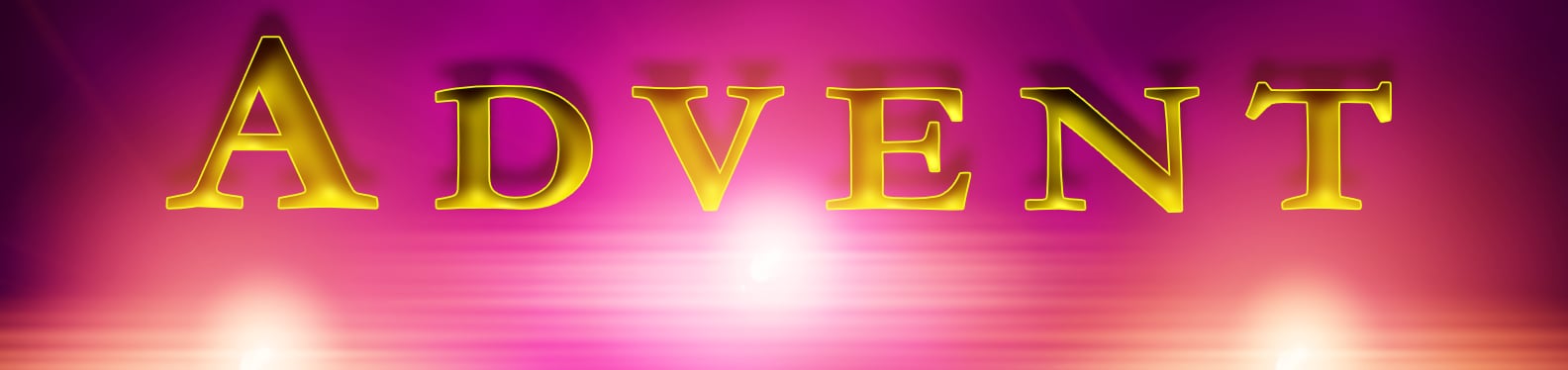 Advent 3rd week with 3 flames Rose