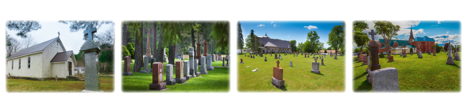 Graveyards for the Orillia Family of Catholic Churches showing St. Joseph, St. Michaels, St Andrews and St. Columbkilles