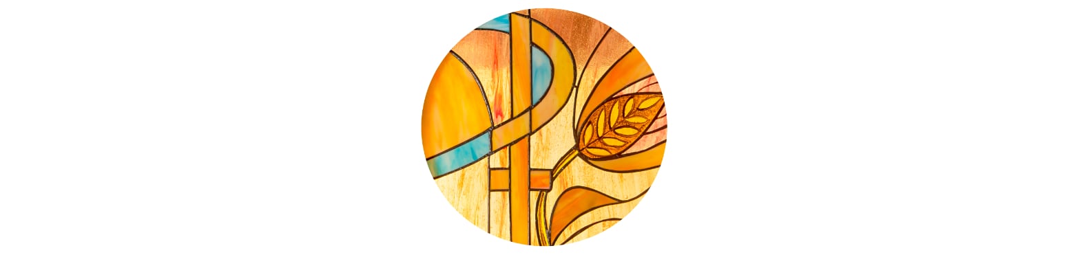 Christ Symbol X and P in stained glass