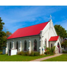 Sacred Heart Garden Party showing exterior on a nice sunny day