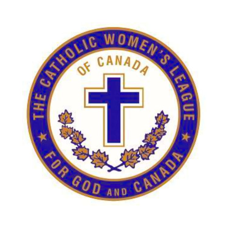 Logo for the Catholic Women's League of Canada. For God and Canada