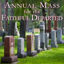 Annual Mass for the Faithful Departed with row of grave stones.jpg