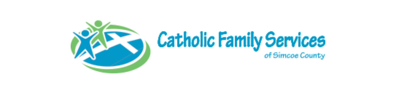Round logo and text Catholic Family Services of Simcoe County