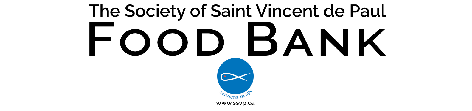 The Society of Saint Vincent de Paul Food Bank, St Vincent fish logo. Website svdp.ca