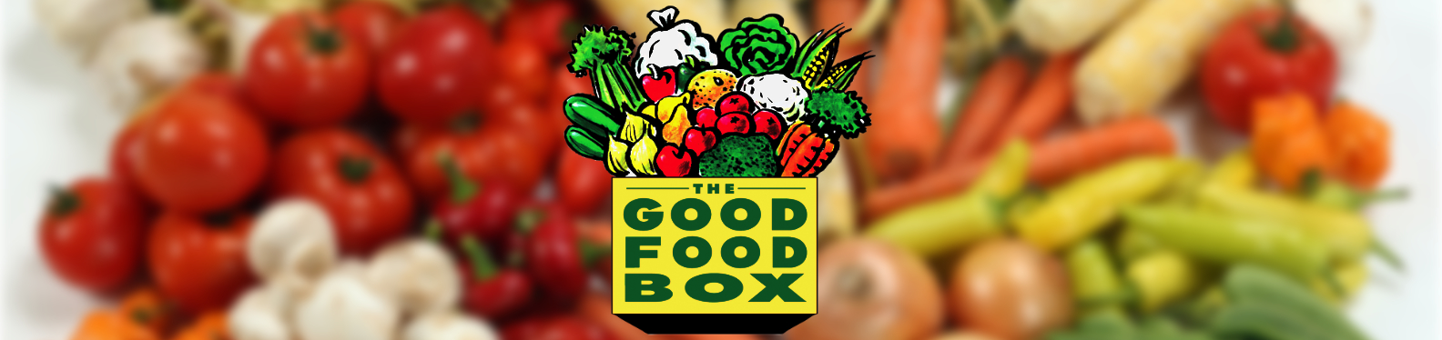 image: fruit and vegetables text: The good food box